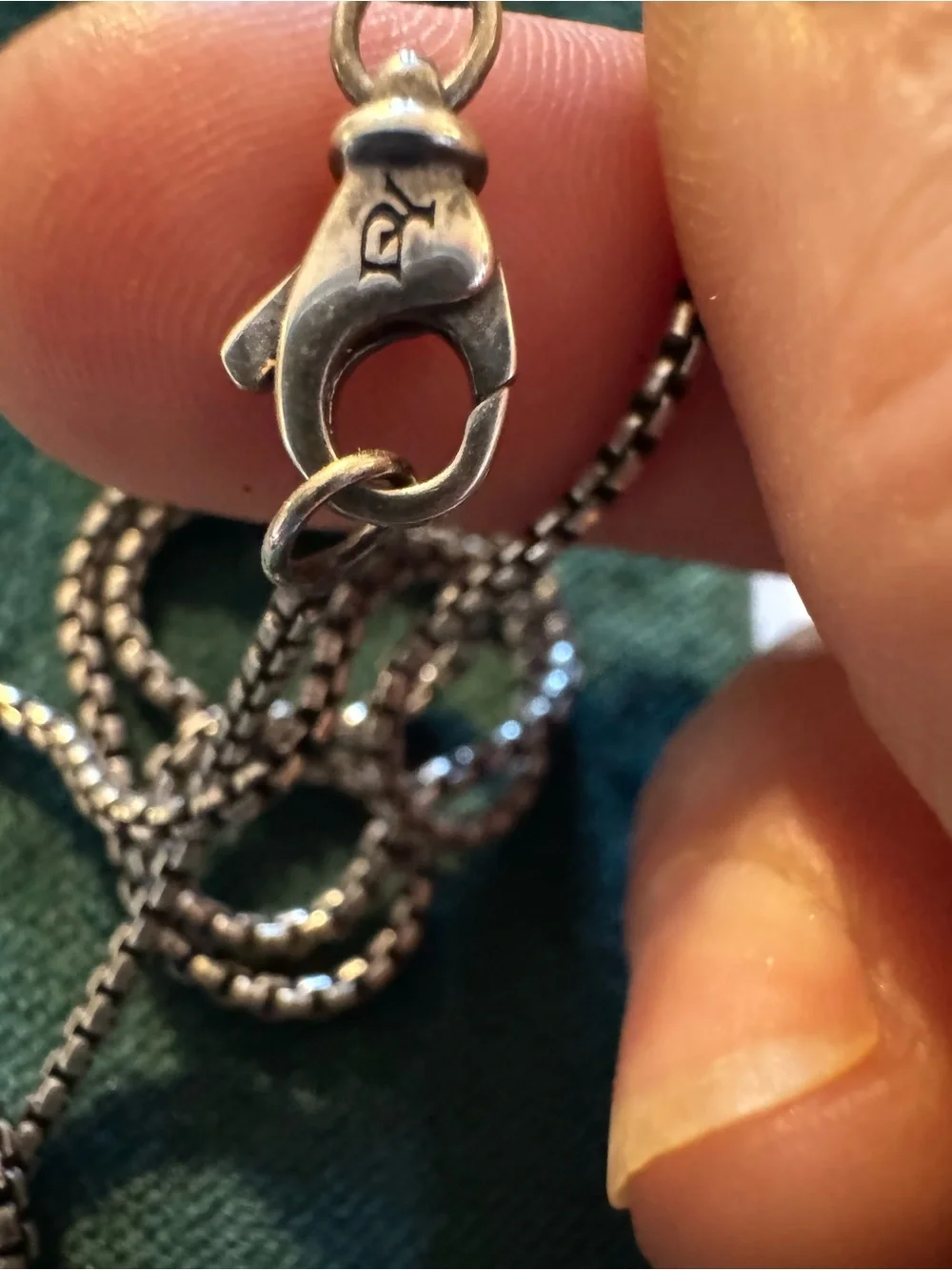 David Yurman Sterling Ring and necklace with diamonds